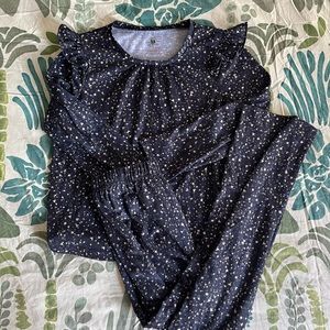 Crewcuts Ruffle Top Pajamas Size L 10/11